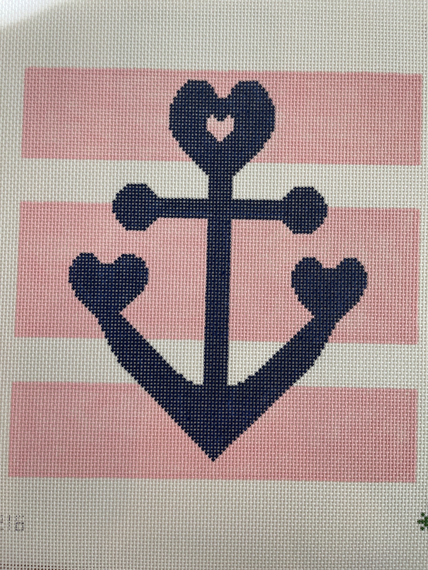 Navy Anchor on Pink C-MK216
