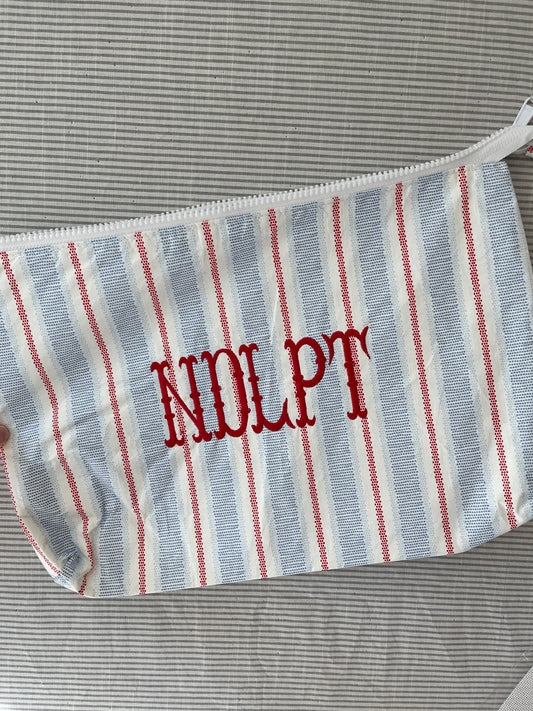 NDLPT Project Bag Large in Blue  and Red Stripes A-WNBRS