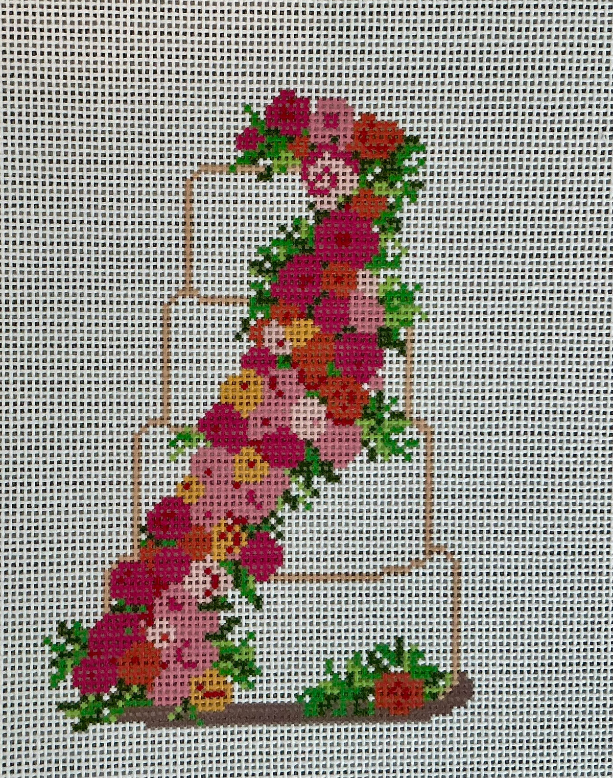 Orange and Pink Flowers Wedding Cake C-ND105