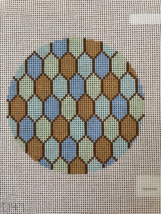 Geometric Circle in Blues and Greens C-PD047
