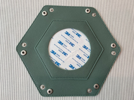 Self Finishing Leather Snap Tray A-TTSNT sage green