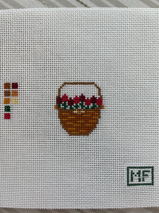 Red Flowers in Basket Mini C-MF093