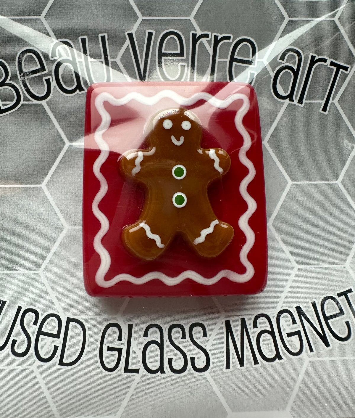 Gingerbread Man Beau Verre Needle Minder A-BVNGIN