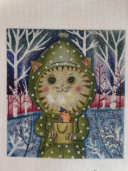 Cat with Bird by Mindy C-CC7