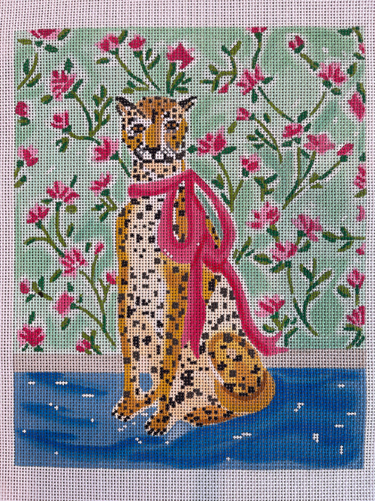 Stately Leopard with Pink Bow C-LB-PL-37