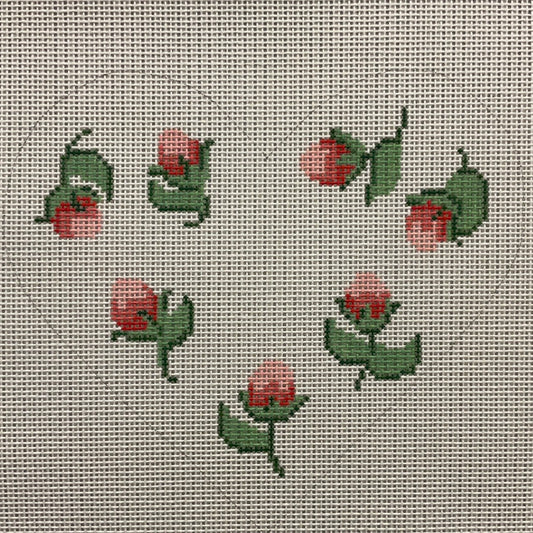 Pink Rosebuds Heart C-TSN543