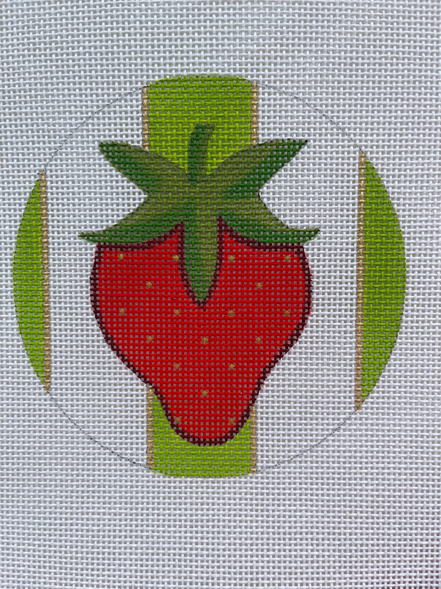 Strawberry on Green Stripes C-RCHO2854