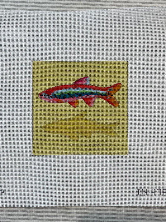 Small Fish Red with Yellow Background C-COPIN472