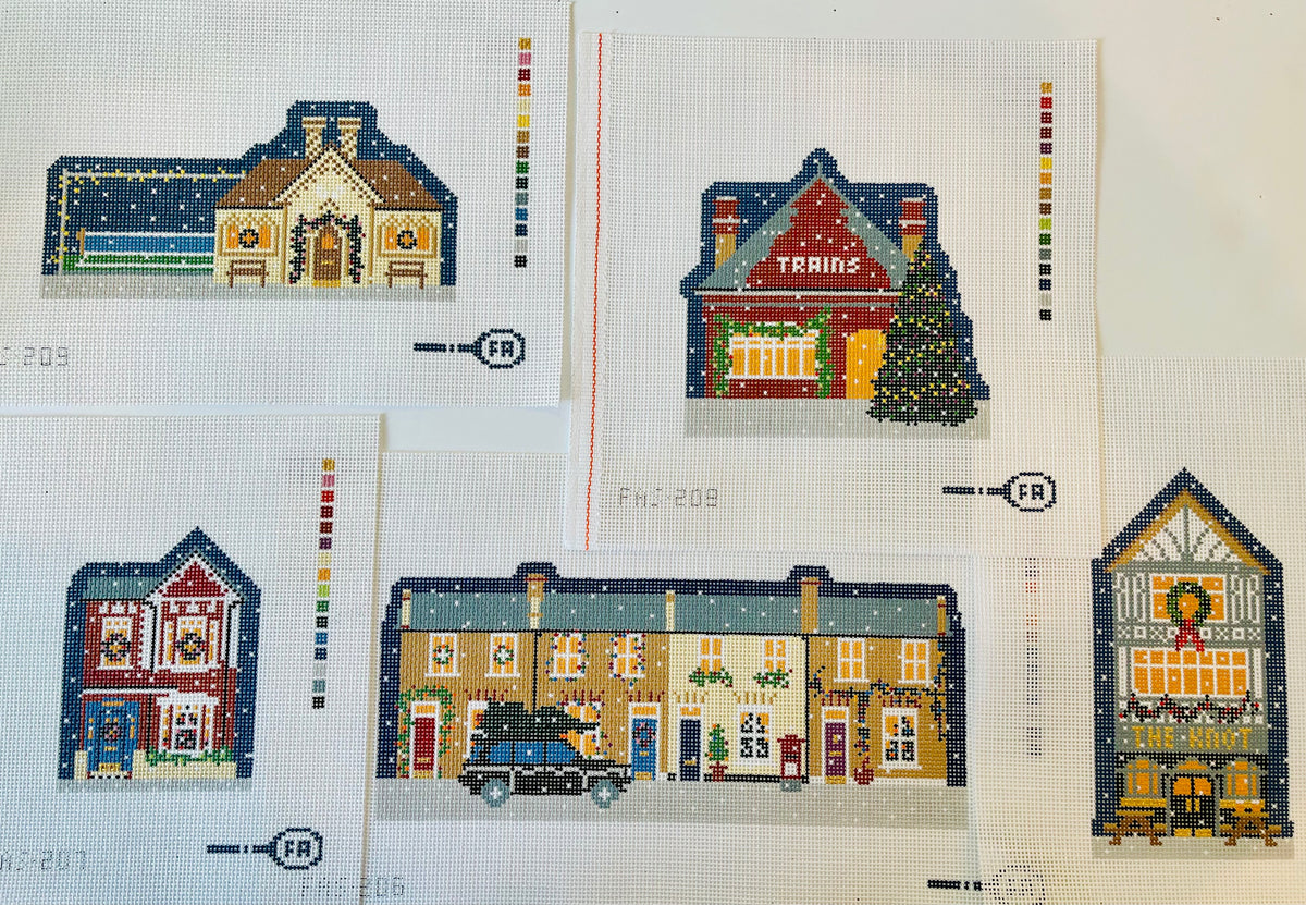 Complete Set of Christmas in London Village by Frances Abel