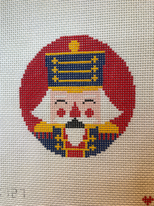 Nutcracker Face on Red Round C-MHBCHR127