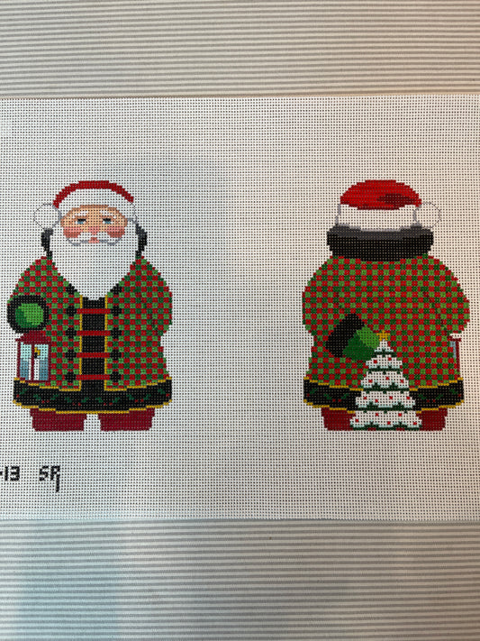 Two-sided Santa in Checkered Coat C-SR1229 13mesh