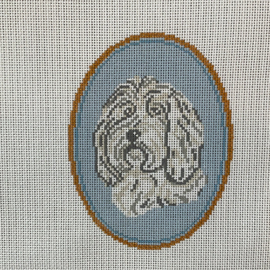 Tibetan Terrier Cameo in Blue C-RS213