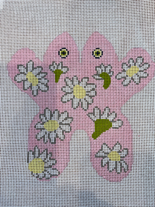Pink Frog with Daisies C-JCFRG201