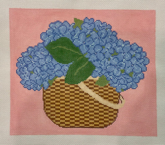 Hydrangea Basket on Pink C-JAN0117