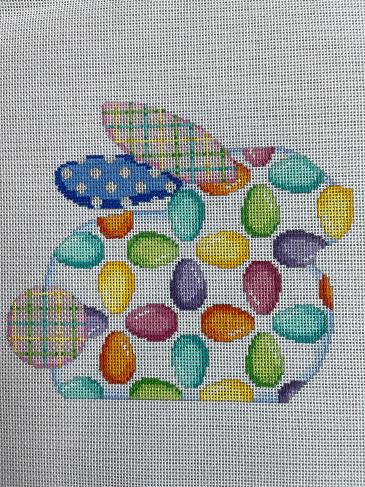 Bunnt wirh Multi-colored eggs C-EG335