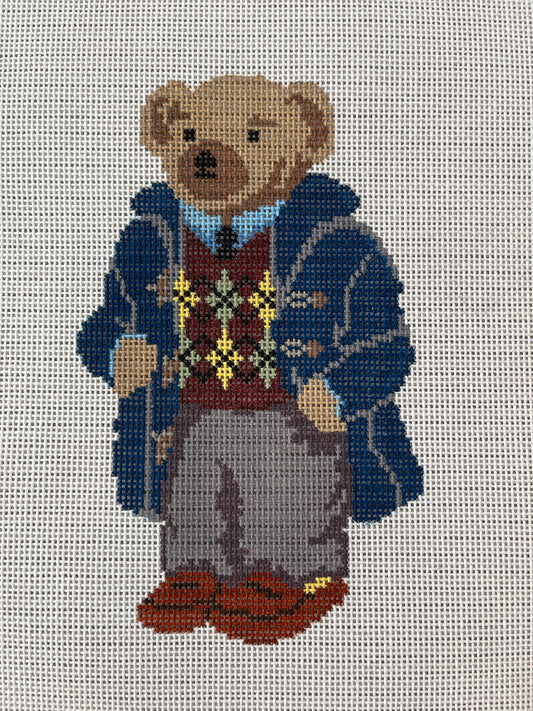 Bear with Blue Loden Coat C-SD4
