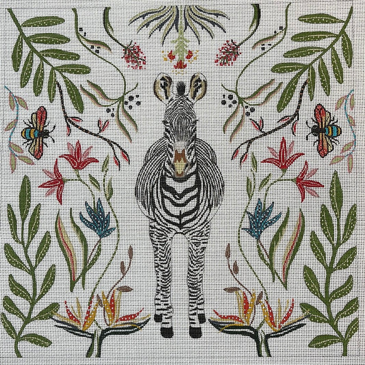 Zebra in Botanical Background C-AT106EA