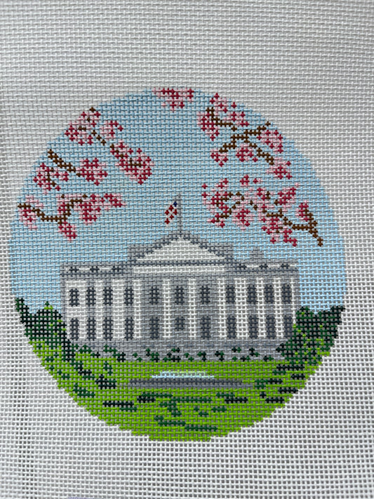 White House with Cherry Blossoms C-SBNX70