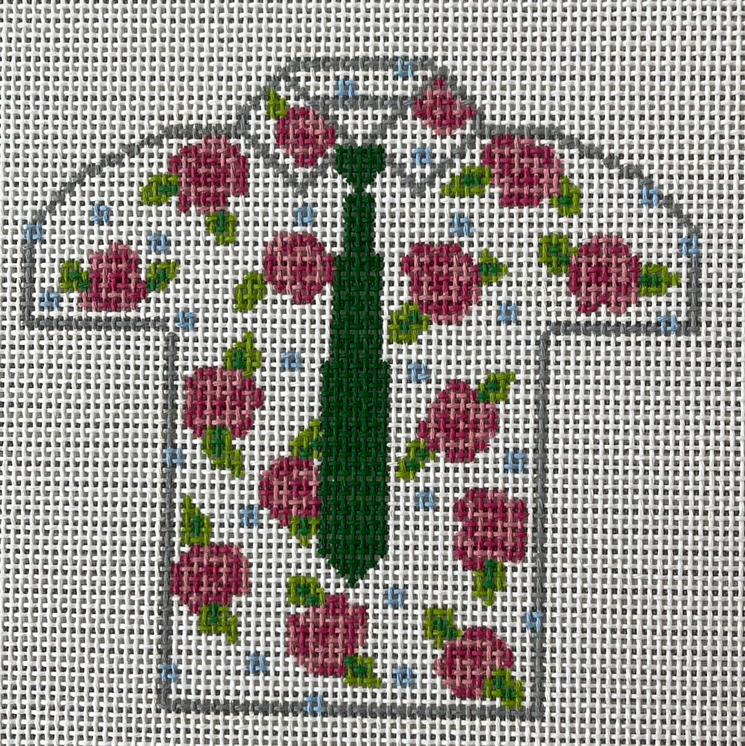 Shirt with Pink Flowers and Tie C-TMC XO221A