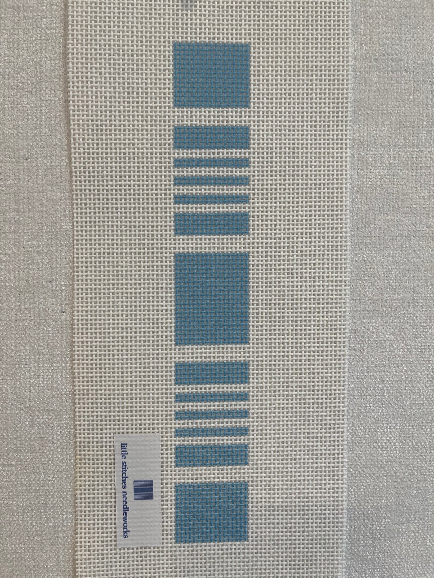 Sky Blue Ticking Stripes Key Fob C-LSNfob4