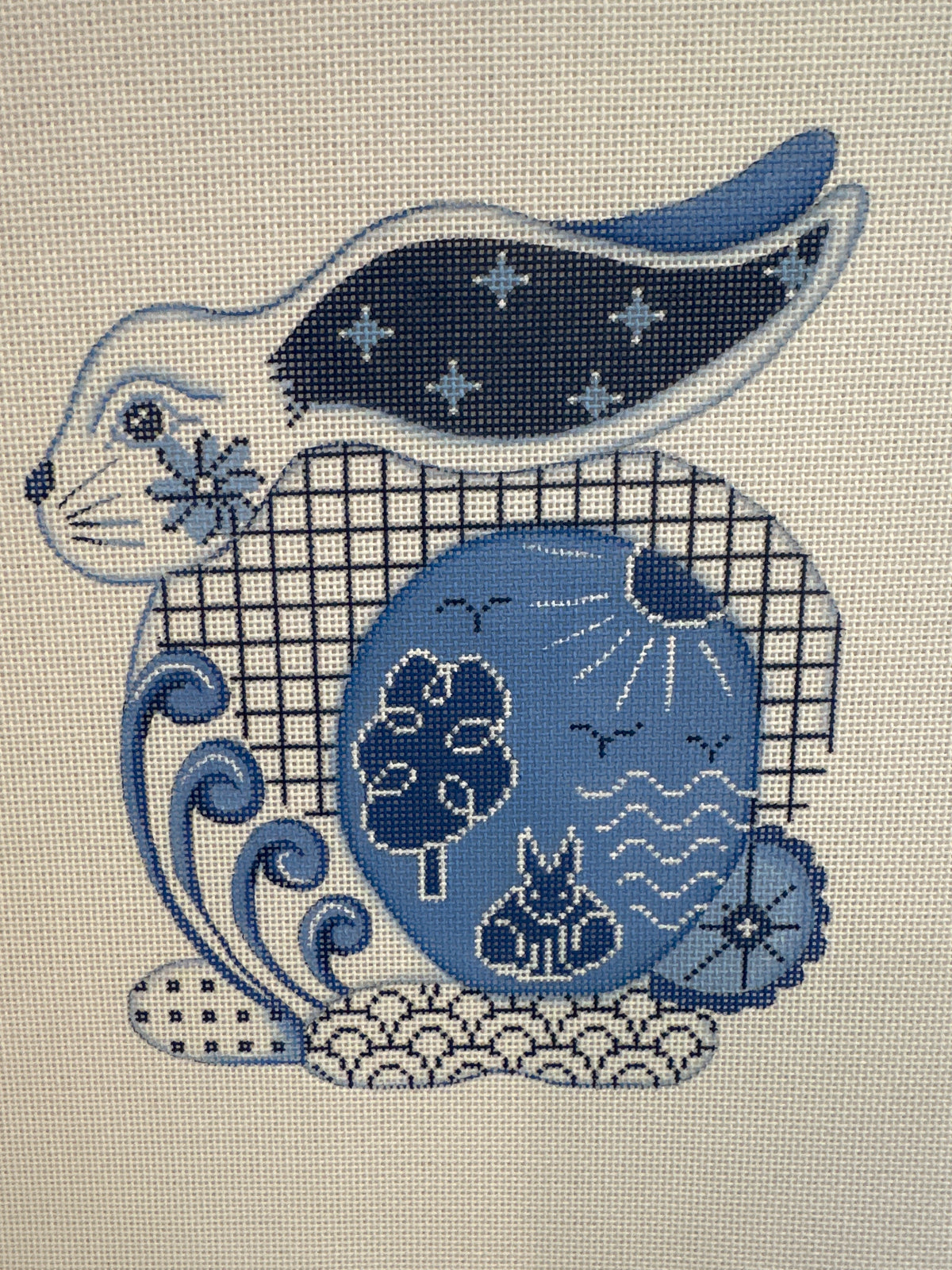 Blue and White  Bunny C-42204