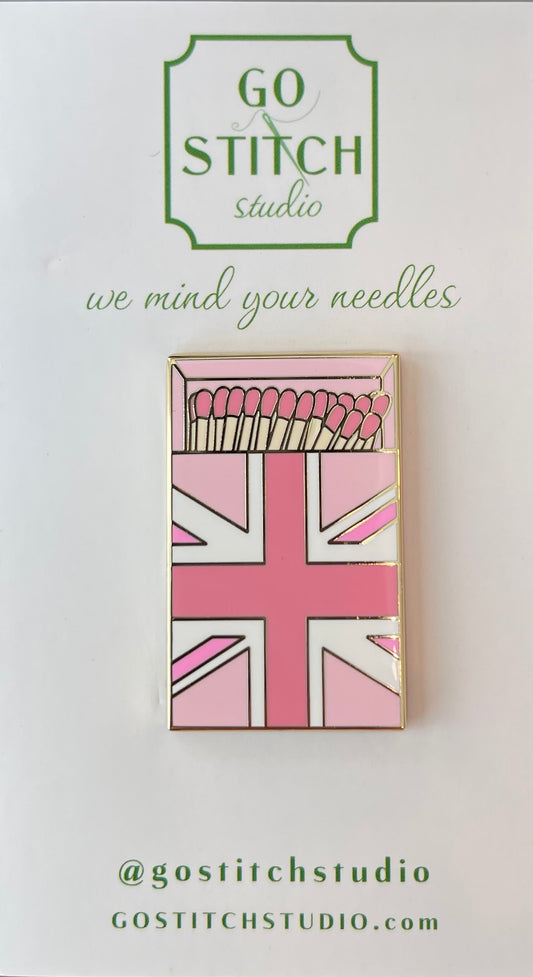British Flag Matchbox Needle Minder A-GSSFLAG