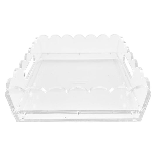 Scallop Acrylic Tray 8 X 8 A-PLAT8scallop