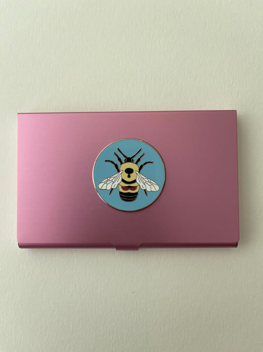 Beading and Metallic Case in Rose Pink with Bee A-ADcasebee