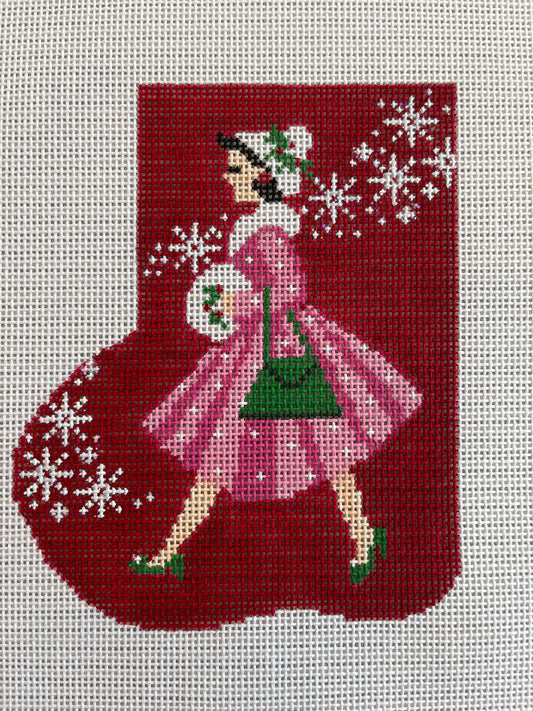 Girl in pink Holiday Dress C-C758