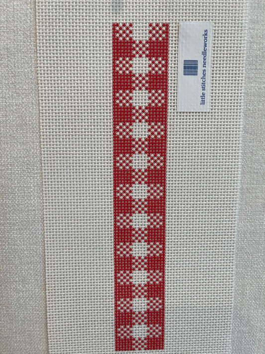 Strawberry Red Gingham Key Fob C-LSNfob3