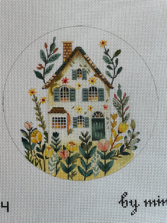 Yellow Spring Garden House Round by Mindy C-LH14