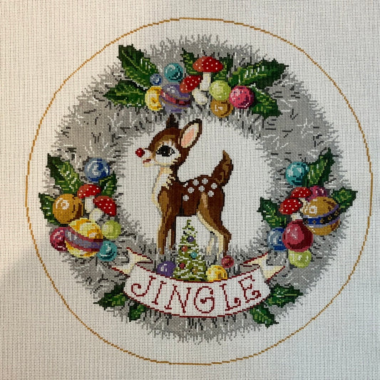 Jingle Deer in Wreath C-SG18-1223