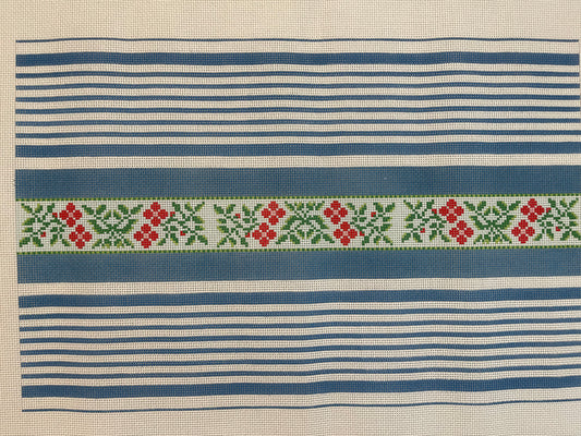 Ribbon Ticking tri-fold clutch C-LSNclutch2