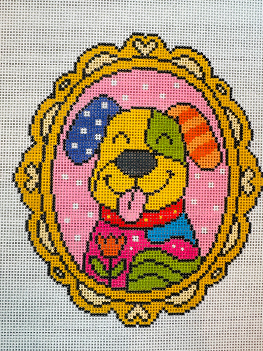 Dog with Tulip C-PET405