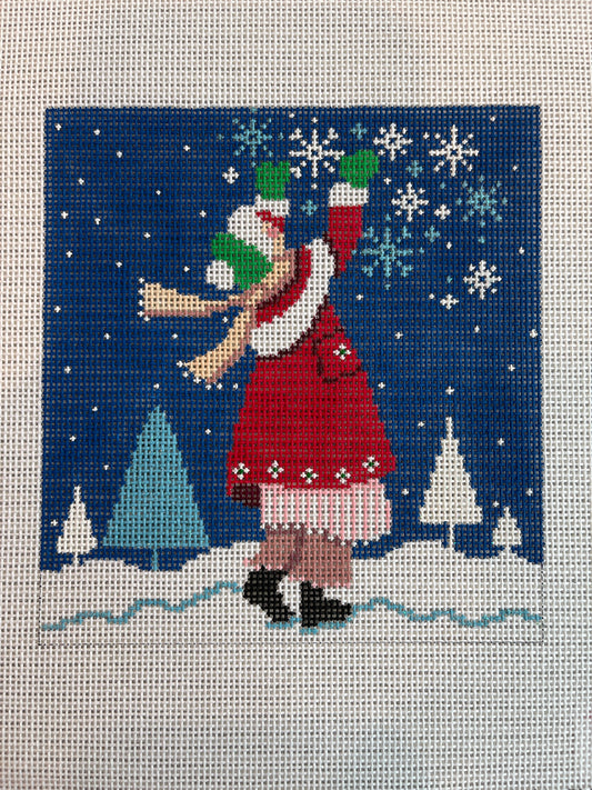 Girl with Snowflakes C-C317