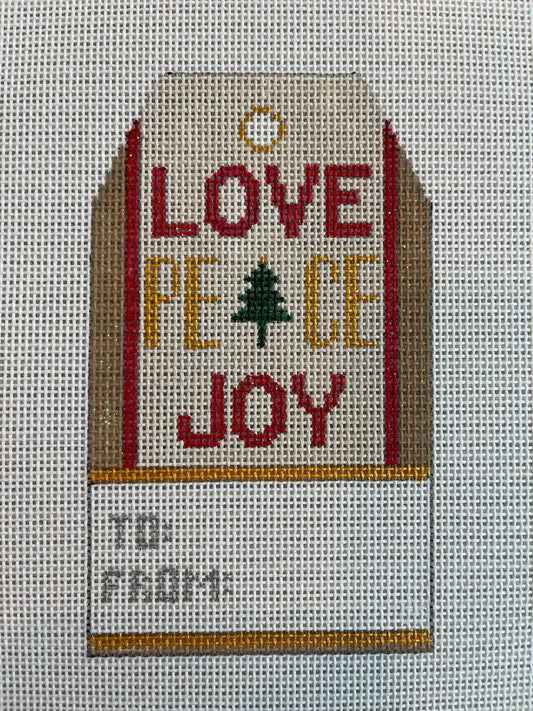 Love Peace Joy Gift Tag C-XO198C