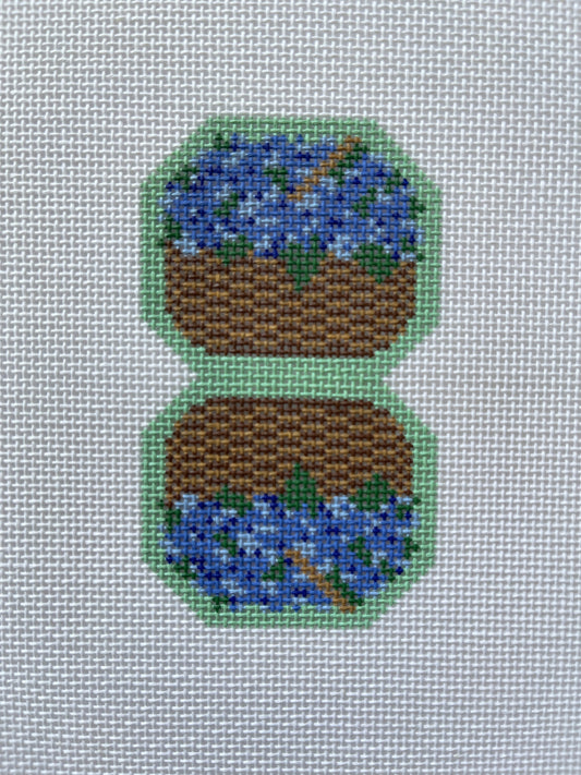 Hydrangea Basket - Double Fob Green