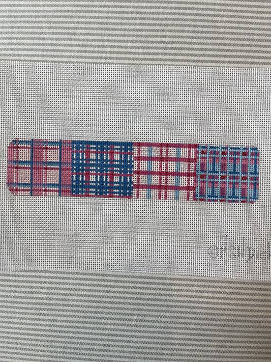 Pink and Blue Gingham Bracelet C-CU04