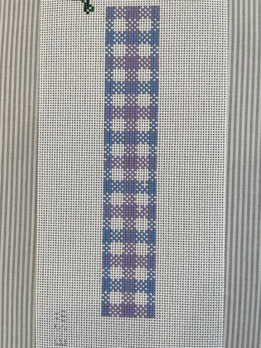Lavender and Periwinkle Gingham Key chain C-WN372