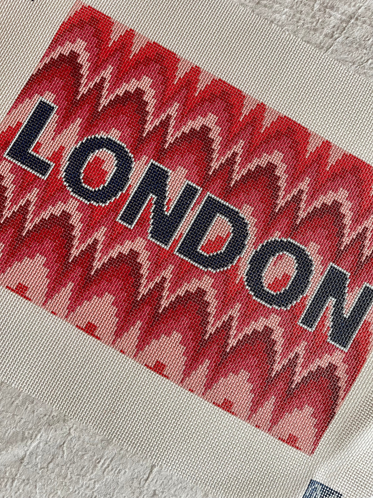 London on Red Bargello C-MN109
