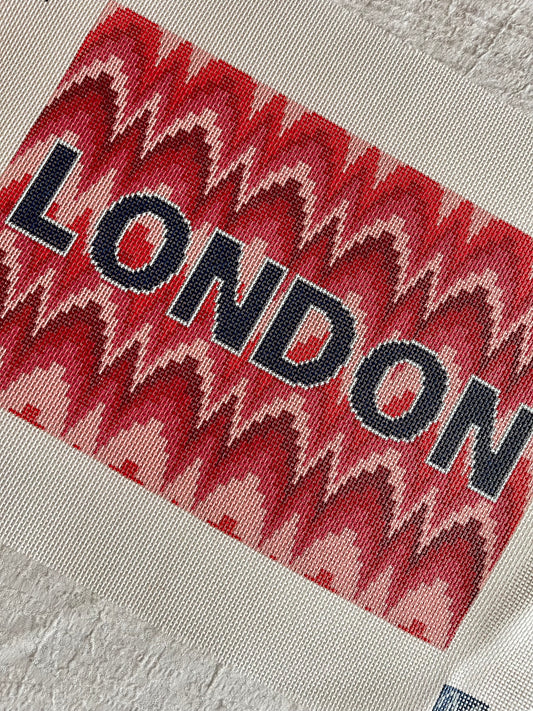 London on Red Bargello C-MN109