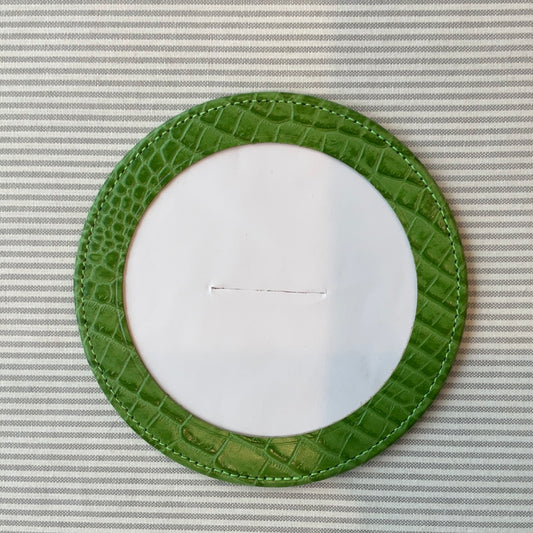 Magnetic Coaster with 4” Opening Green AG A-TCNcoaster4