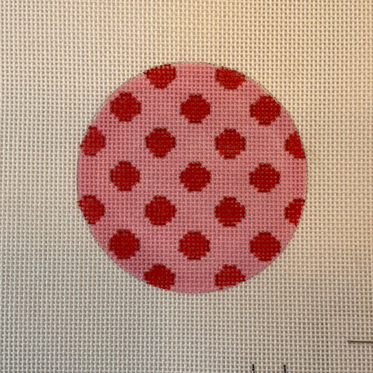 Red Polka Dots on Pink C-KDALB24