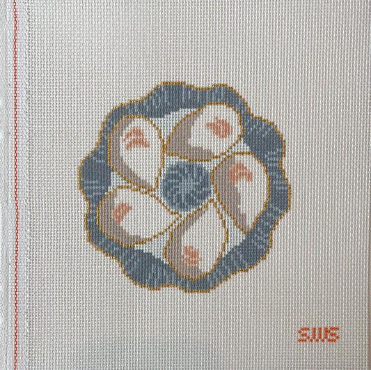 Curved Blue Oyster Plate C-SWS4003