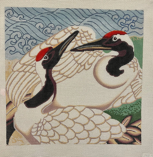 Japanese Cranes Pillow C-M519