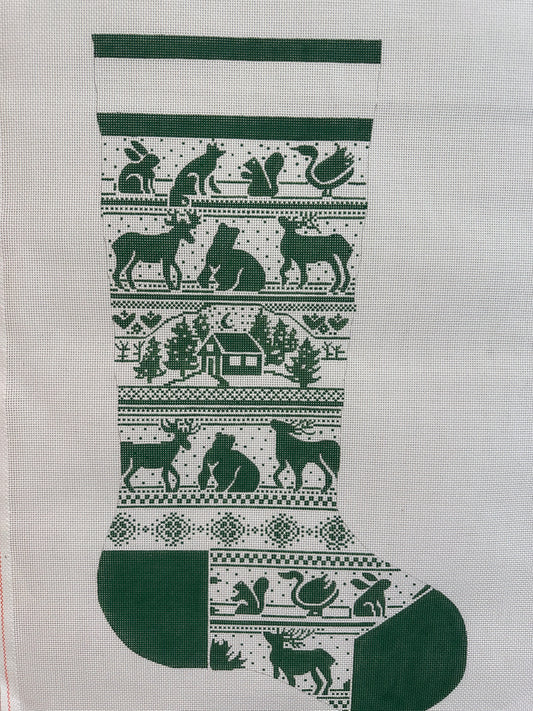 Green Nordic Full-sizes Stocking C-HSHH102