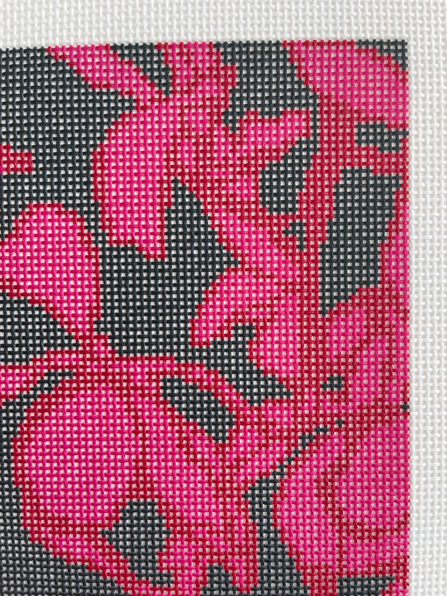 Pink and Red Orchid on Charcoal City Nights Clutch C-MK208