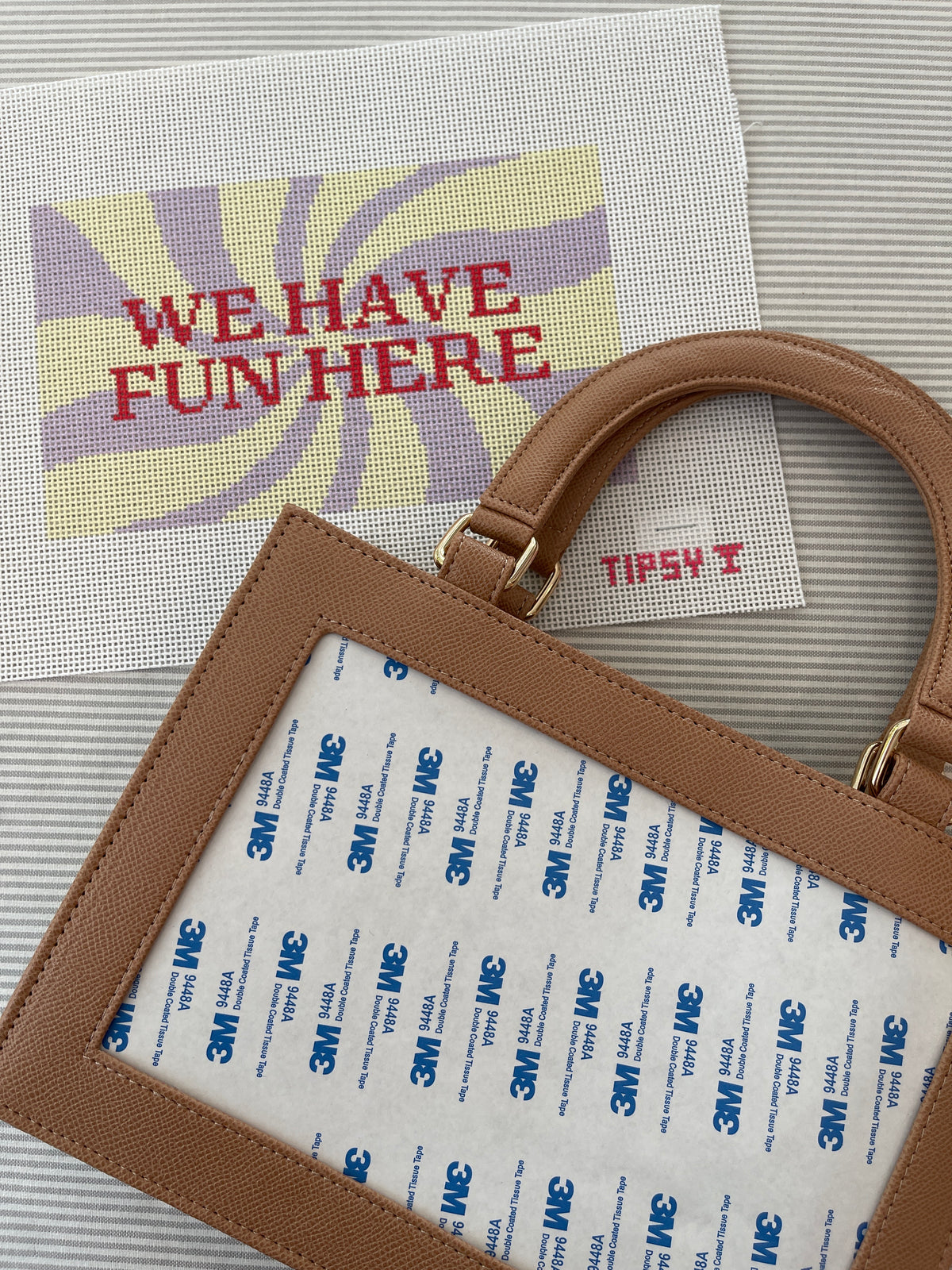 Leather Purse Self-finishing A-TATpurse Tan