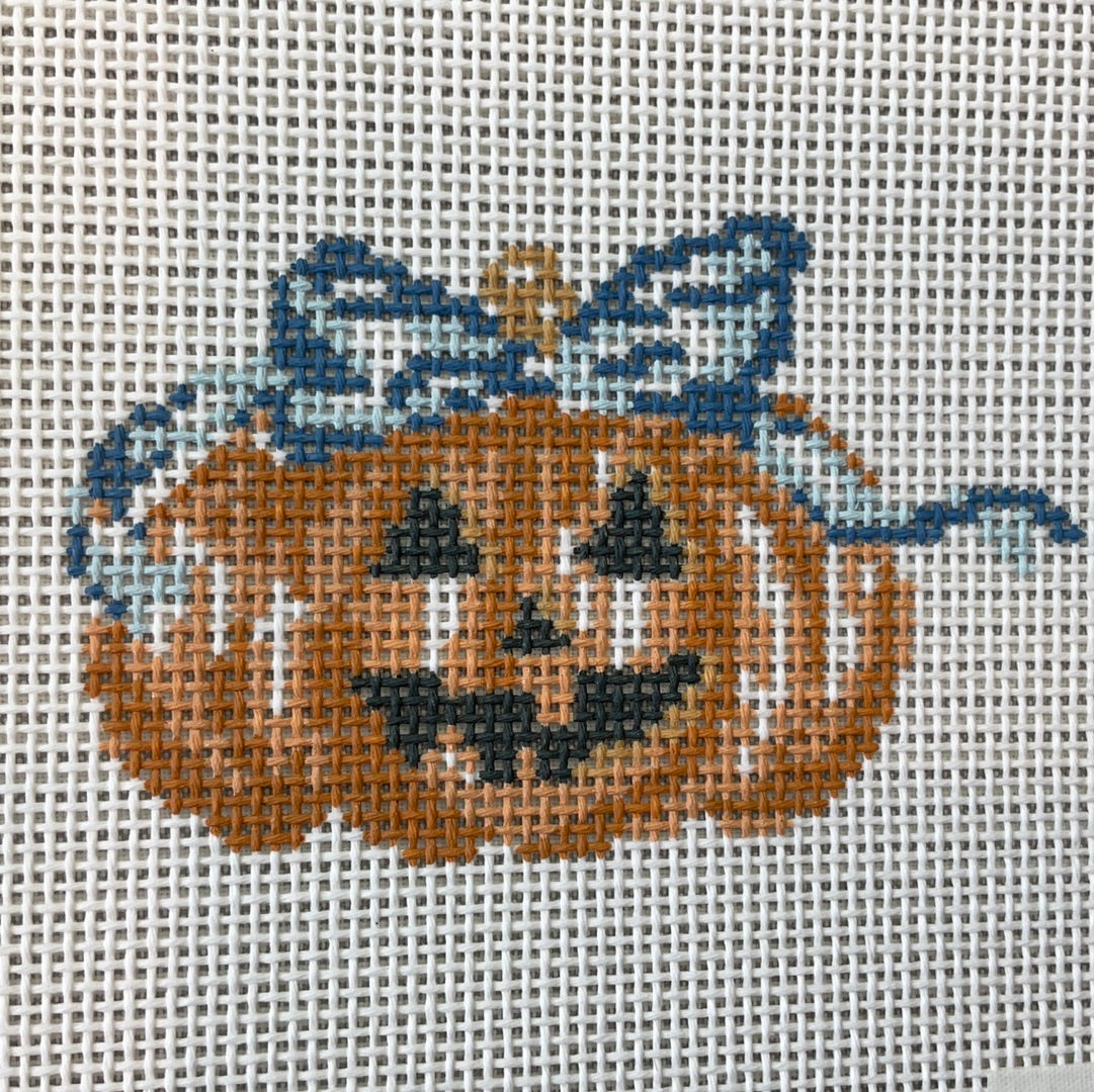 Pumpkin with Blue Bow C-KCD1775