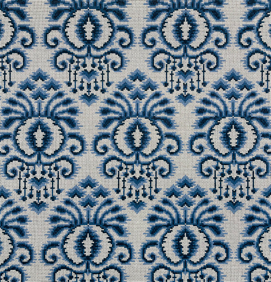 Blue Ikat Pillow C-CWPO152B